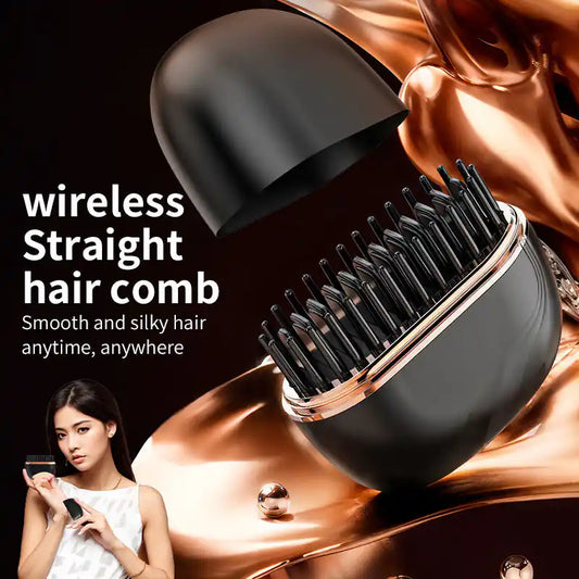 Mini Hair Straightening Comb Wireless Charging Portable Multifunctional Hair Care Not Hurt Hair Styling Comb Hair Straightener