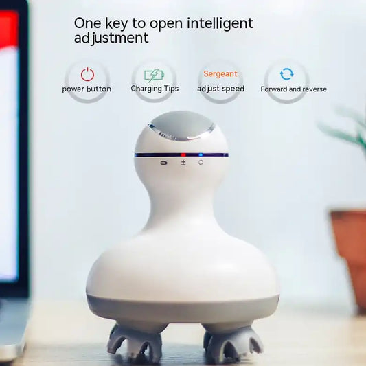 Electric Portable Scalp Physiotherapy Soft Silicone Claw Waterproof Head Massager